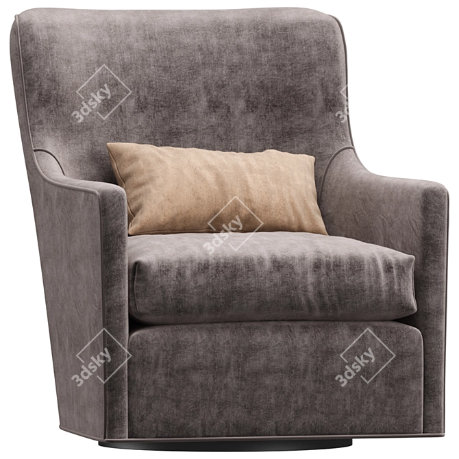 Modern Swivel Lounge Chair 3D model image 1