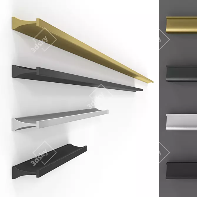 Eureka Furniture Handle Set - Various Sizes and Finishes 3D model image 1