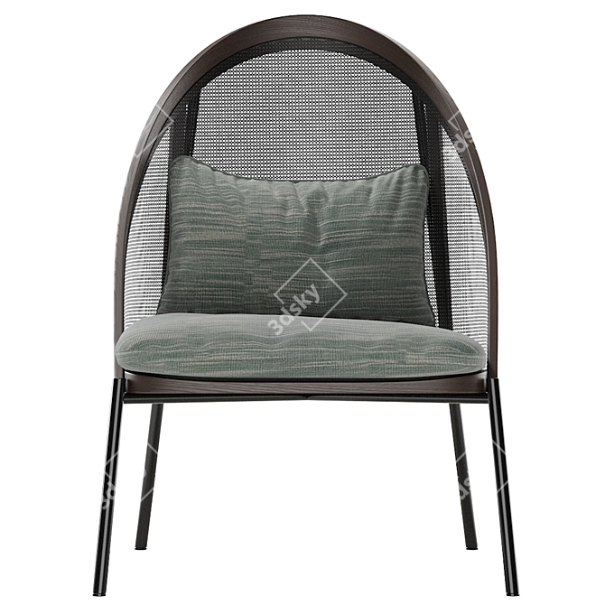 Contemporary Loie Lounge Chair 3D model image 5