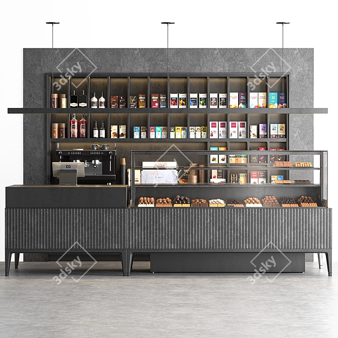 Exquisite Chocolate Shop Model 3D model image 1