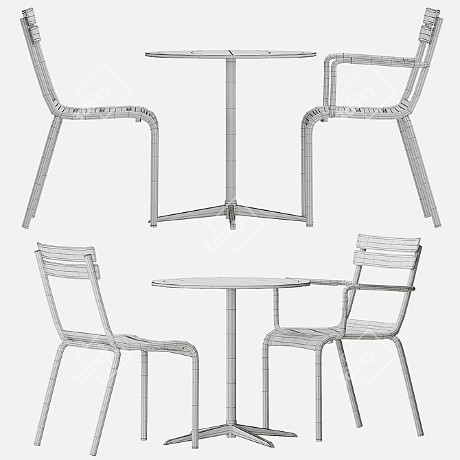 Replica Fermob Luxembourg Dining Table 3D model image 5