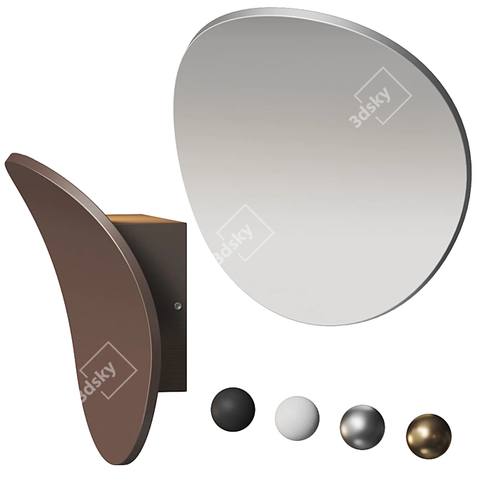 Modern Aluminum Wall Sconce Fixture 3D model image 1