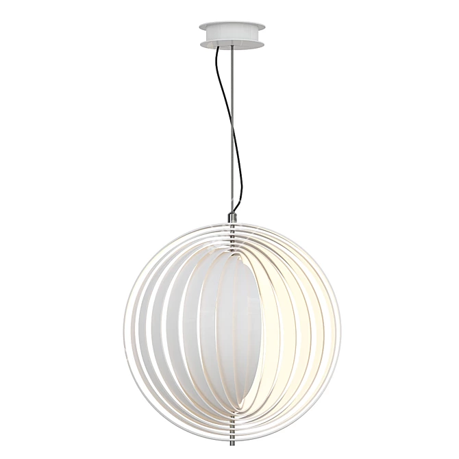 Moon Panton Artistic Chandelier 3D model image 1