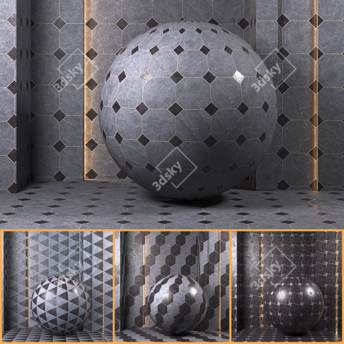 4k Seamless Patterned Floor Tile 3D model image 1