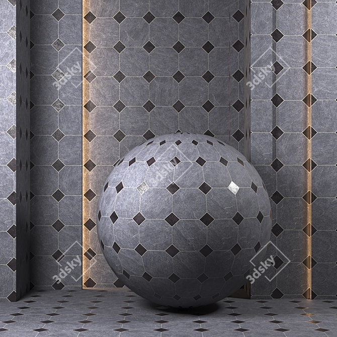 4k Seamless Patterned Floor Tile 3D model image 2