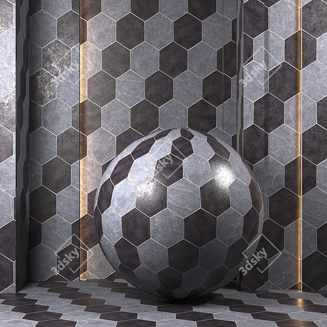 4k Seamless Patterned Floor Tile 3D model image 4