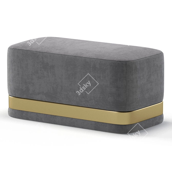 Contemporary Pouffe Aroka 3 Colors 3D model image 2