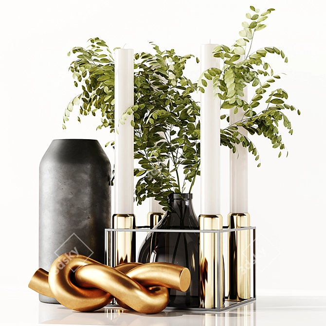 Premium Decor Set 3D Model 3D model image 6
