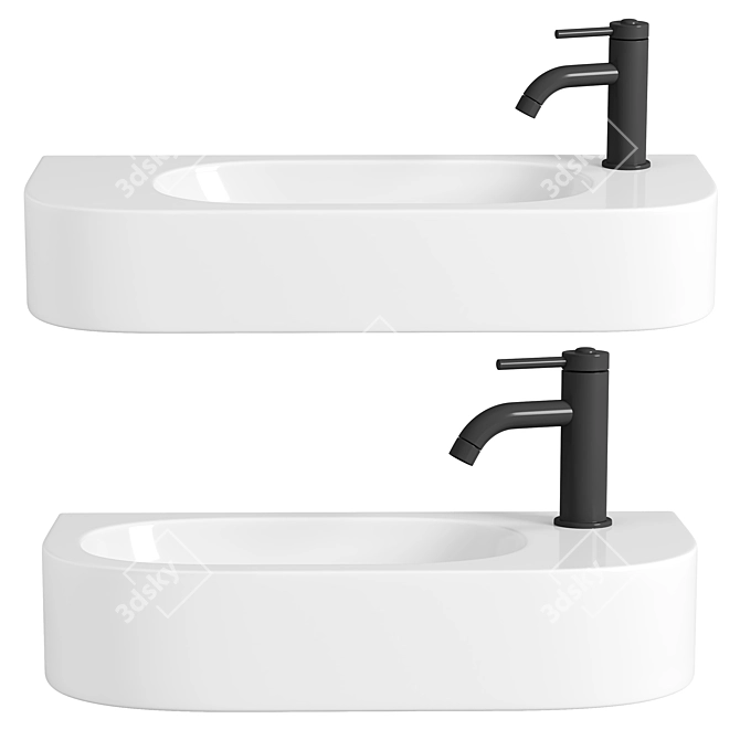 Globo FORTY3 Washbasin Sleek Design 3D model image 2