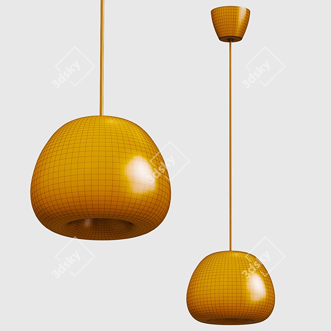 Modern Metal Pendant Light Fixture 3D model image 3