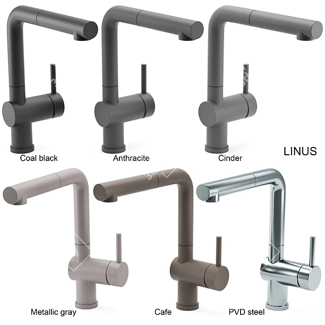 Modern Kitchen Faucet 3D Model 3D model image 9