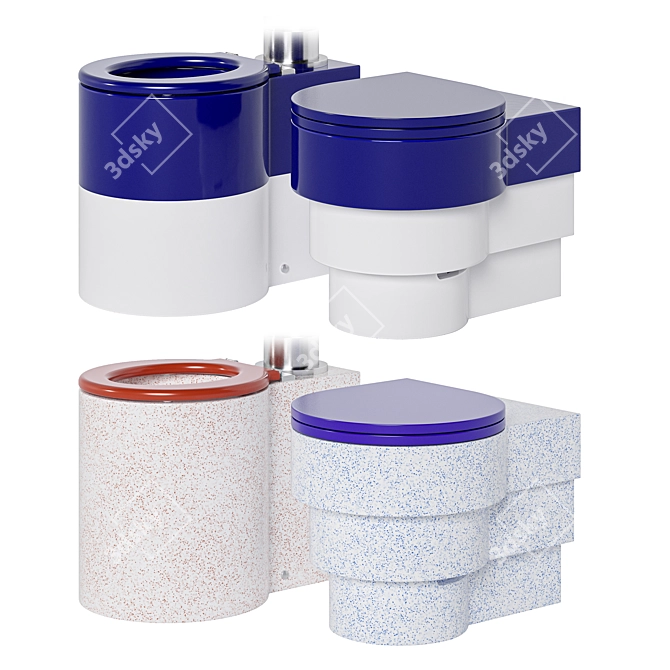 Parisian Elegance Toilet Set 3D model image 2