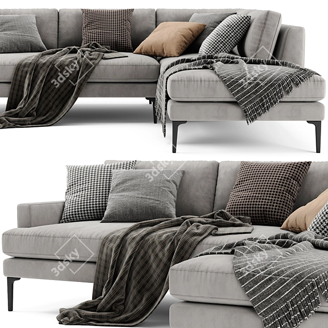 Andes Terminal Chaise Sofa 3D Model 3D model image 4