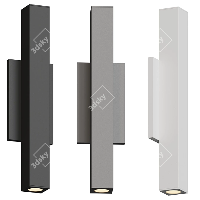 Sleek Chara Outdoor Wall Sconce 3D model image 1