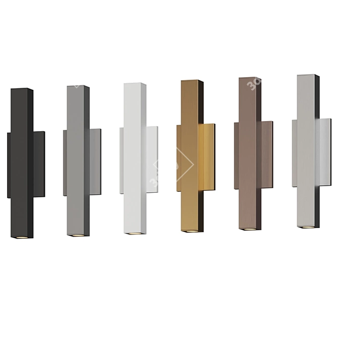 Sleek Chara Outdoor Wall Sconce 3D model image 4