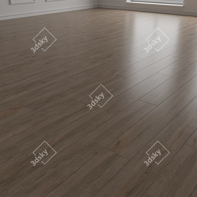 Dark Light Parquet Laminate Engineered Wood 3D model image 2