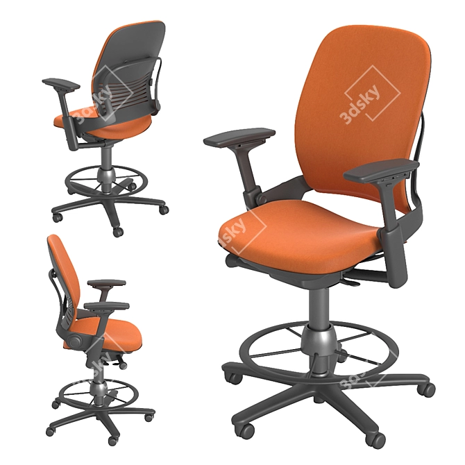 Steelcase Leap Stool Mesh Upgrade 3D model image 1