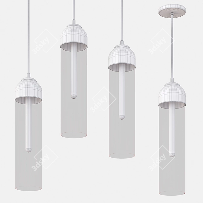 Modern Pendant Lamp ELSE Blue/White 3D model image 2