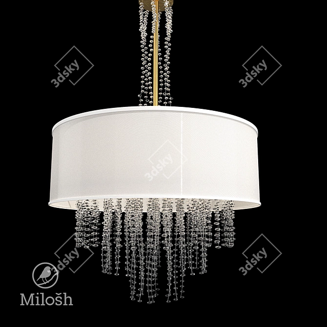 Elegant MILOSH Gold Chandelier 3D model image 1