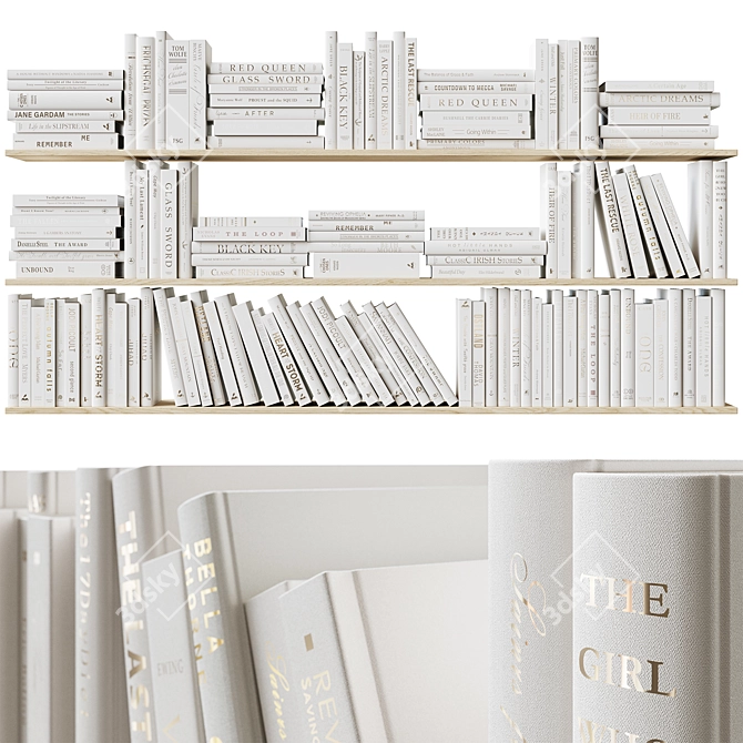 Deluxe Book Collection Set 3D model image 1