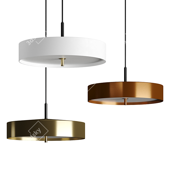 Cymbal Pendant Light 3D model image 2