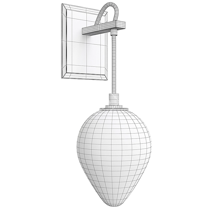 Modern Brixton Wall Sconce 3D model image 2