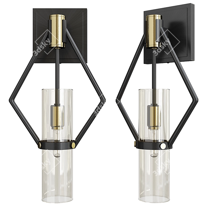 Modern Raef Wall Sconce Fixture 3D model image 1