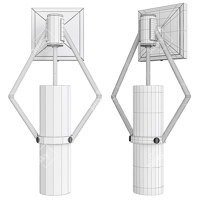 Modern Raef Wall Sconce Fixture 3D model image 2