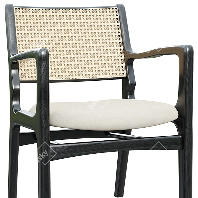 Gemma M1084 Cpa Beech Wood Chair 3D model image 4