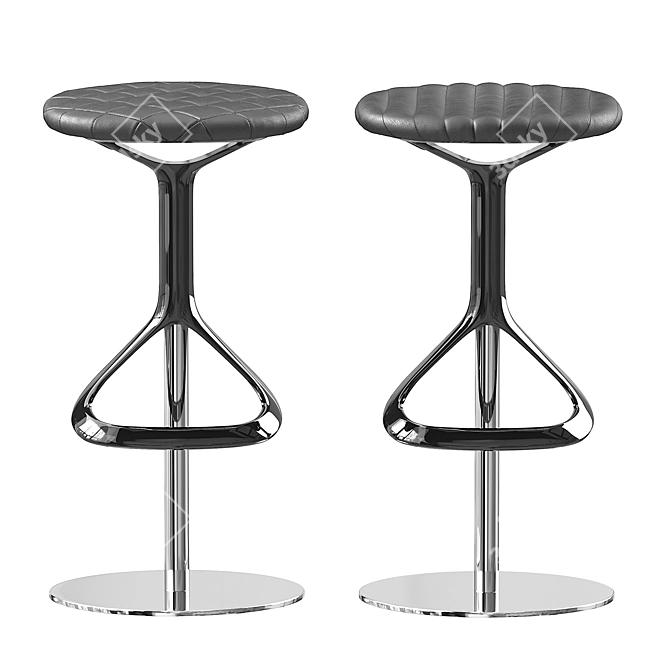 Swivel Lox Barstool with Height Adjustment 3D model image 2