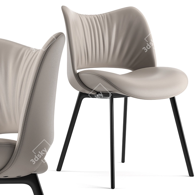 Elegant Poltrona Frau Chair with V-Ray 3D model image 1