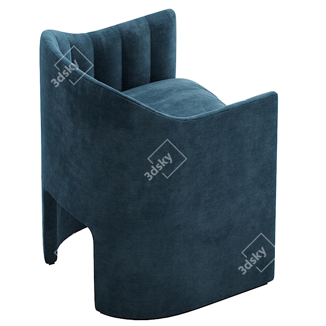 Sleek Modern Dining Chair Set 3D model image 3