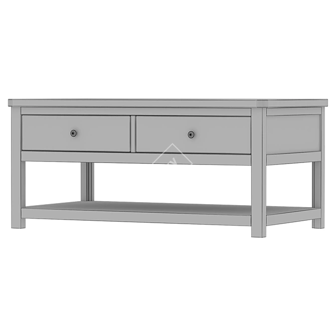 Elegant Blue Ash Wood Table 3D model image 5