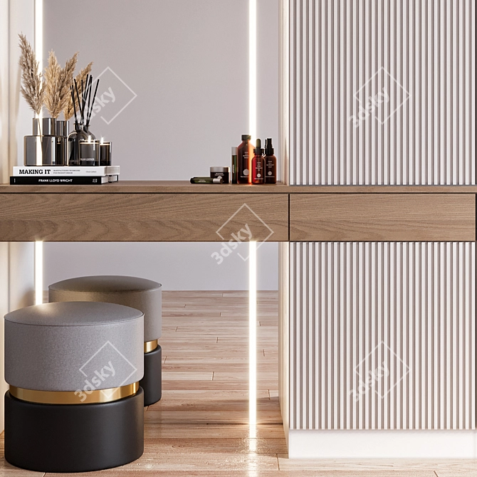 Elegant Hallway Coat Stand 3D model image 3