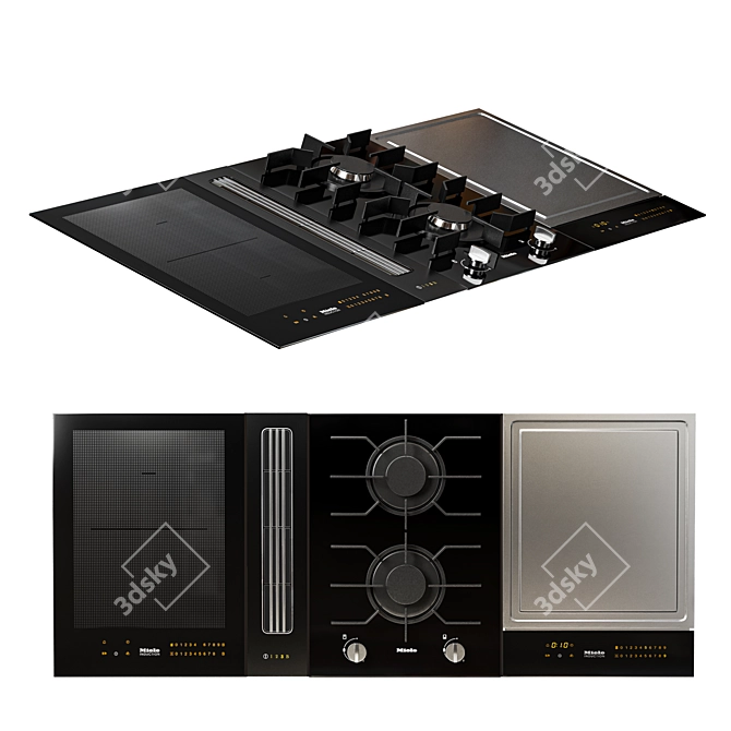  Modern Miele Kitchen Appliances Set 3D model image 2