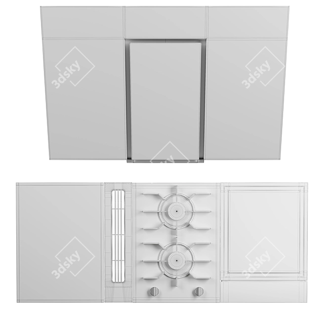  Modern Miele Kitchen Appliances Set 3D model image 4