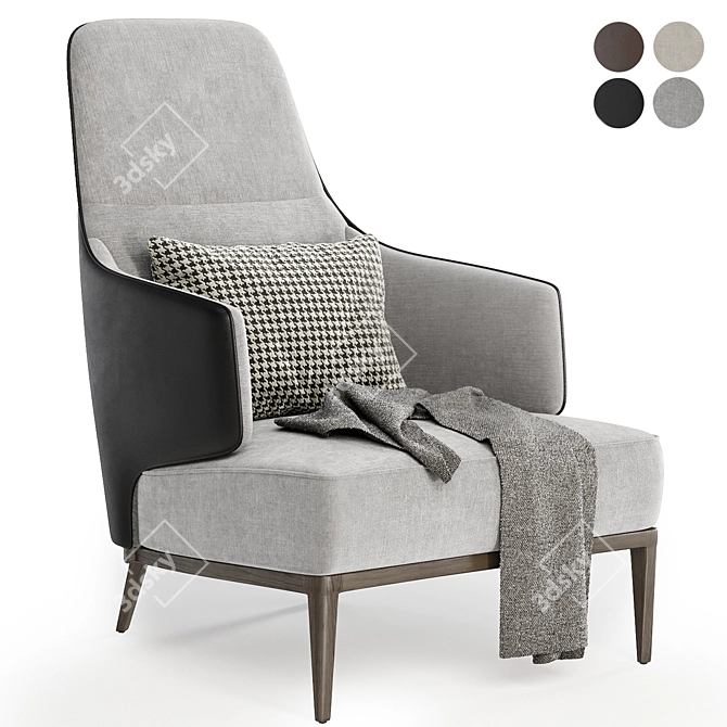 Elegant AMANDA BERGERE Armchair 3D model image 2