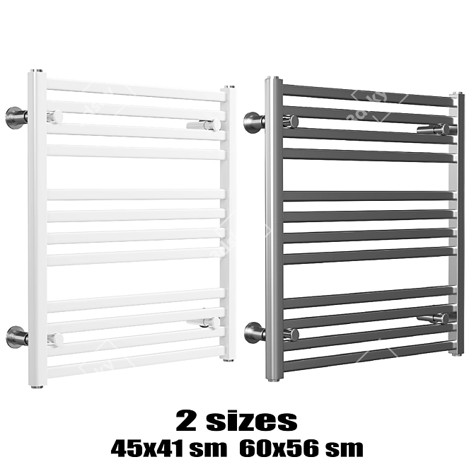 Modern Electric Towel Hanger Ellips 3D model image 1