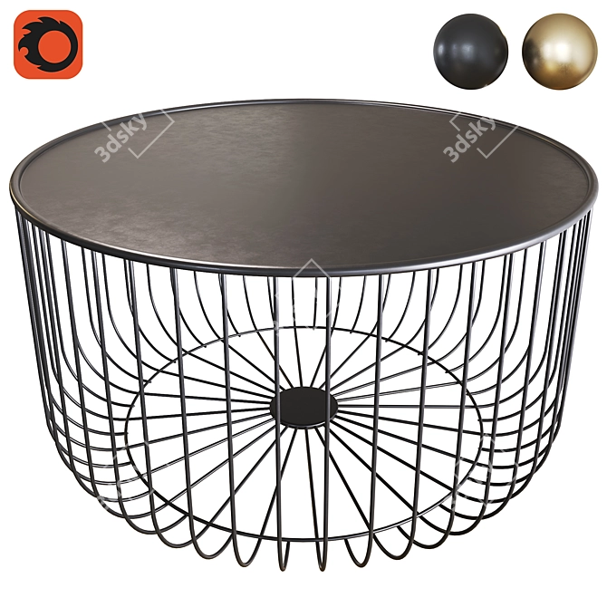 Trevi Wire Coffee Table 3D model image 1