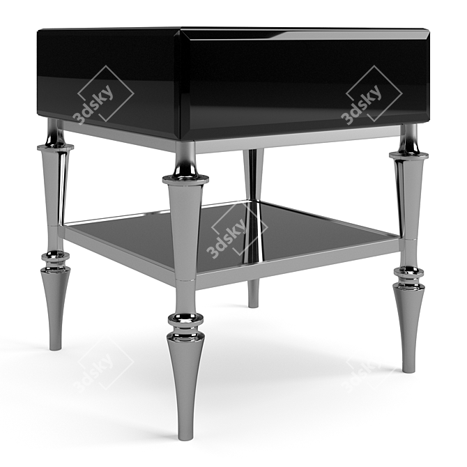 Elegant Ginevra Bedside Tables Set 3D model image 2