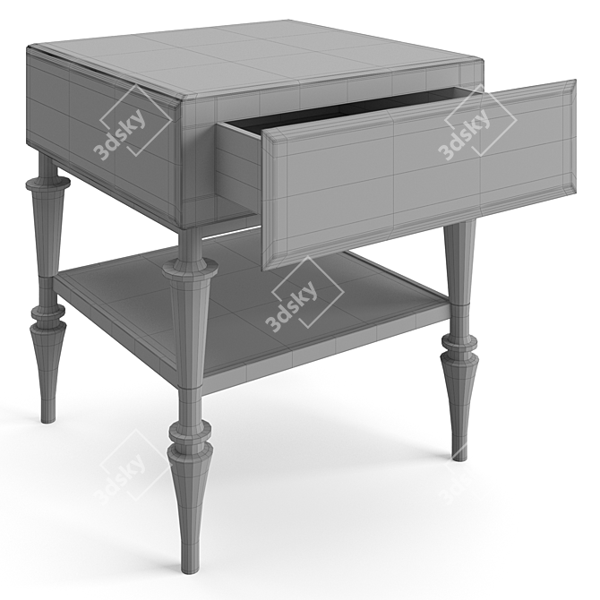 Elegant Ginevra Bedside Tables Set 3D model image 7