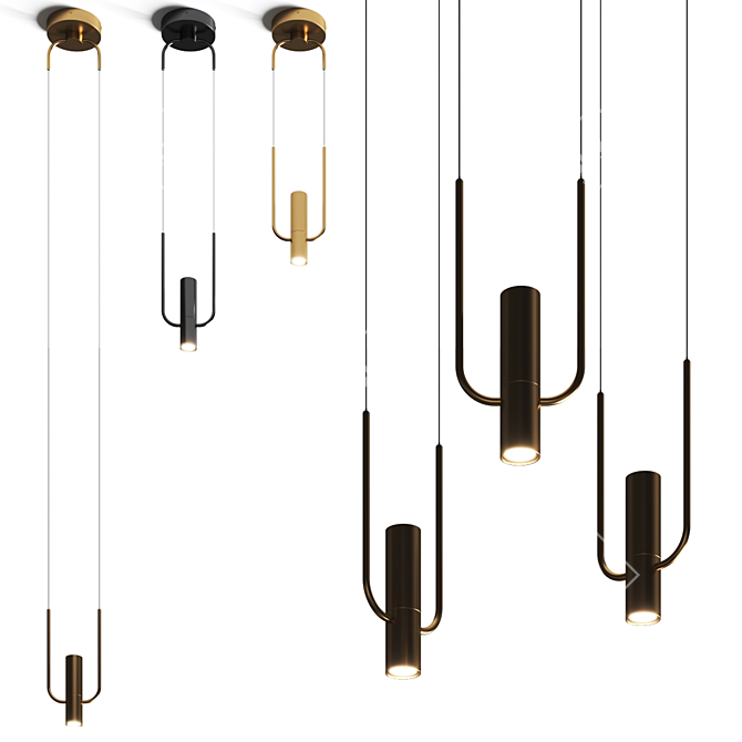 Contemporary Storm Su Pendant Light 3D model image 2