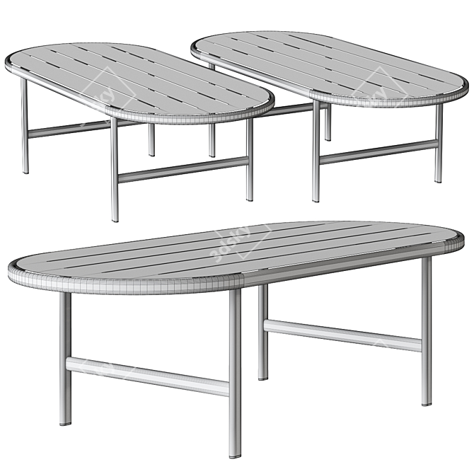 Sleek Modern Babel D Table 3D model image 3