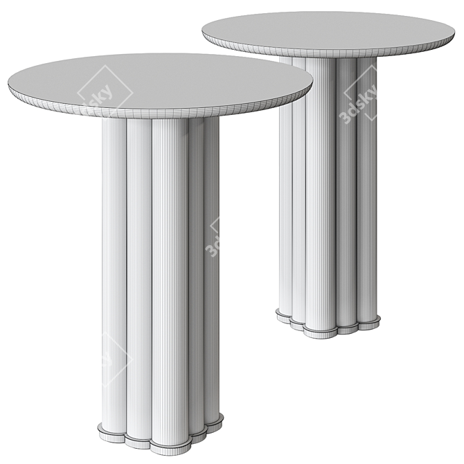 Modern 2 Color Flo Table 3D model image 2