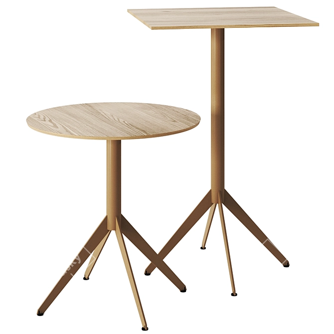 Modern Square Comte Table Design 3D model image 2
