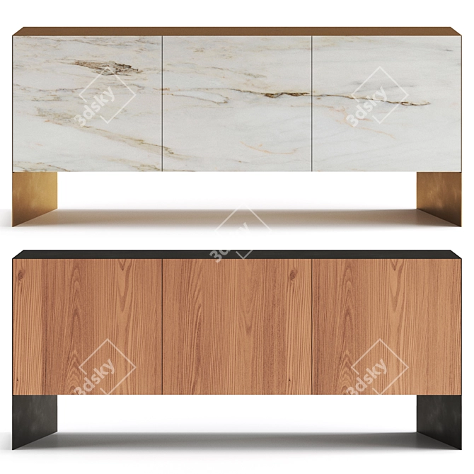 Modern Nemesi Sideboard Furniture Design 3D model image 2