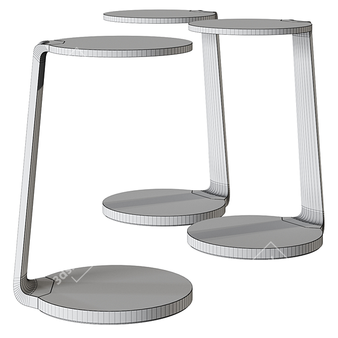 Modern Wood Table: 3 Colors 3D model image 3
