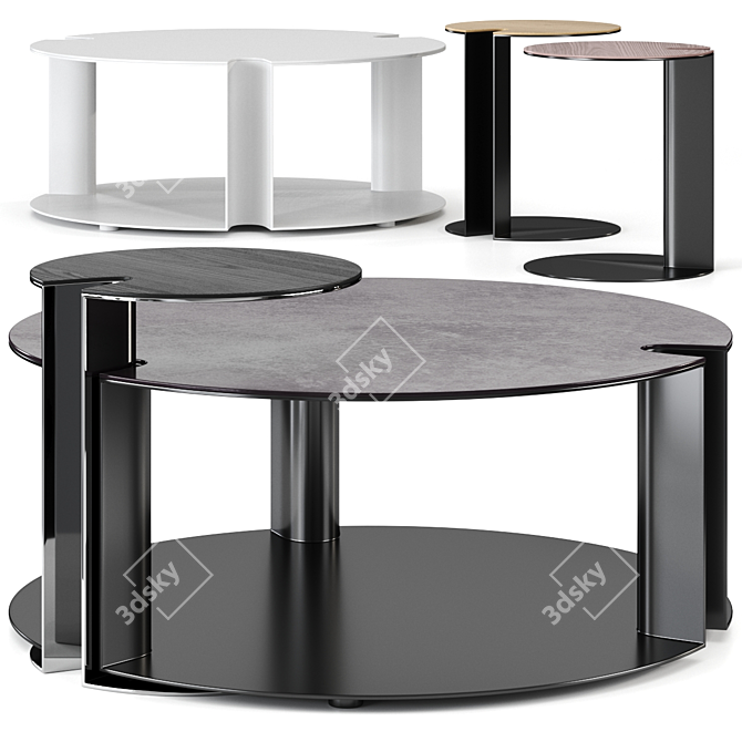 Modern Minimalist Nix Table Italy 3D model image 1