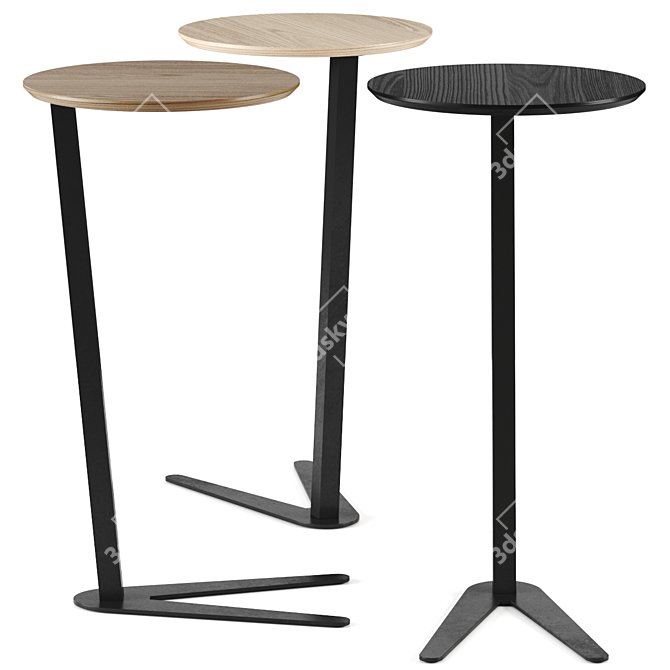 Minimalist Mint Table with Files 3D model image 1