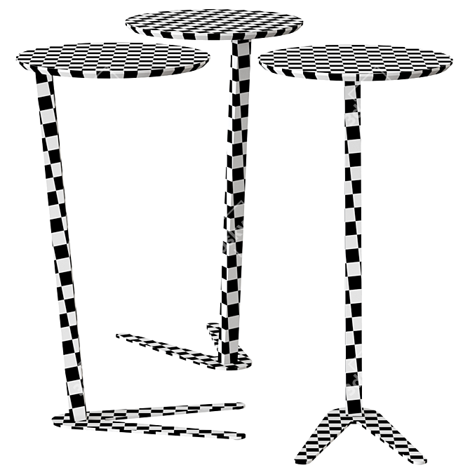 Minimalist Mint Table with Files 3D model image 2